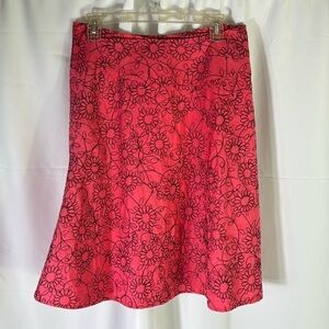 Autograph midi skirt embroidered sz 8